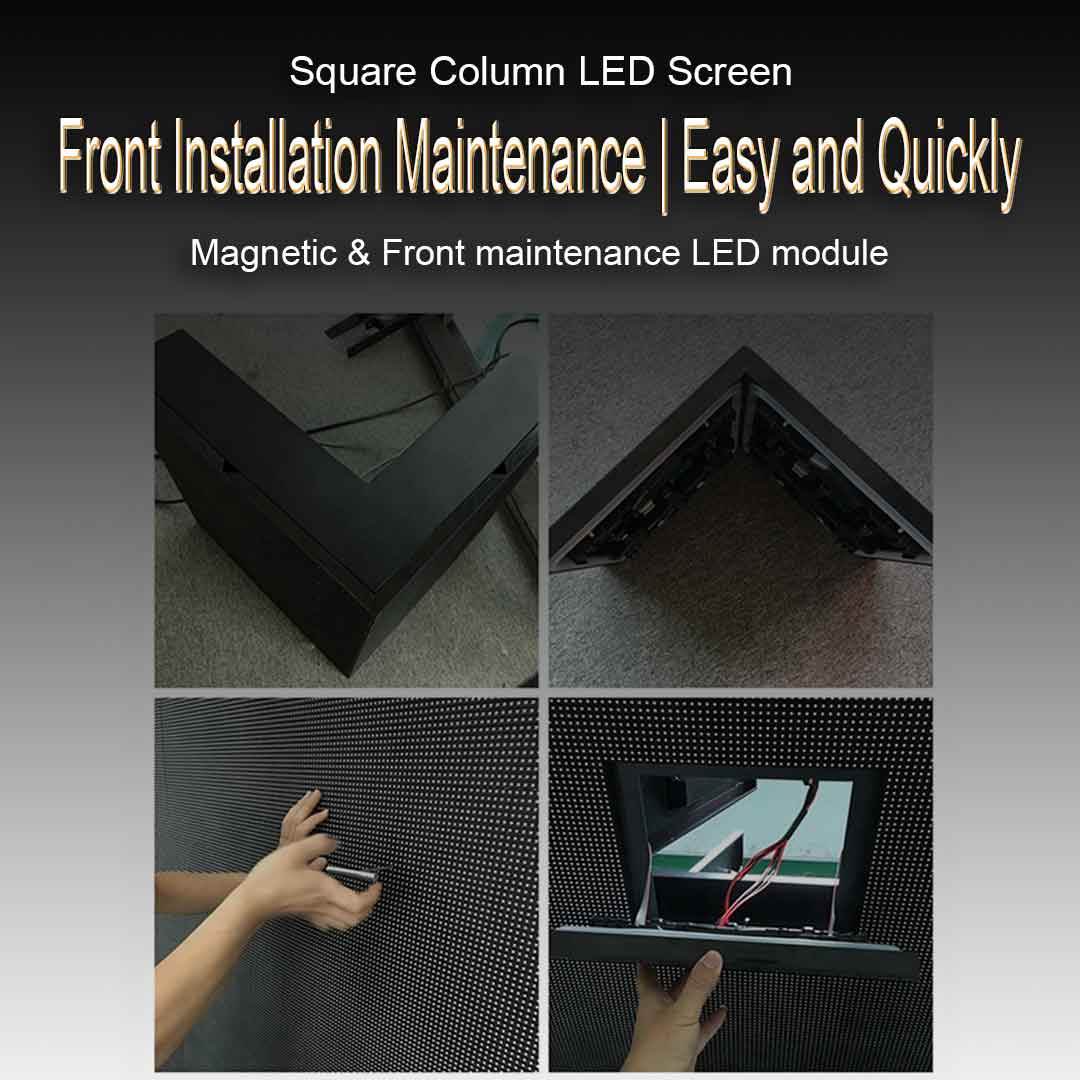 Magnetic Front maintenance Column LED Screen