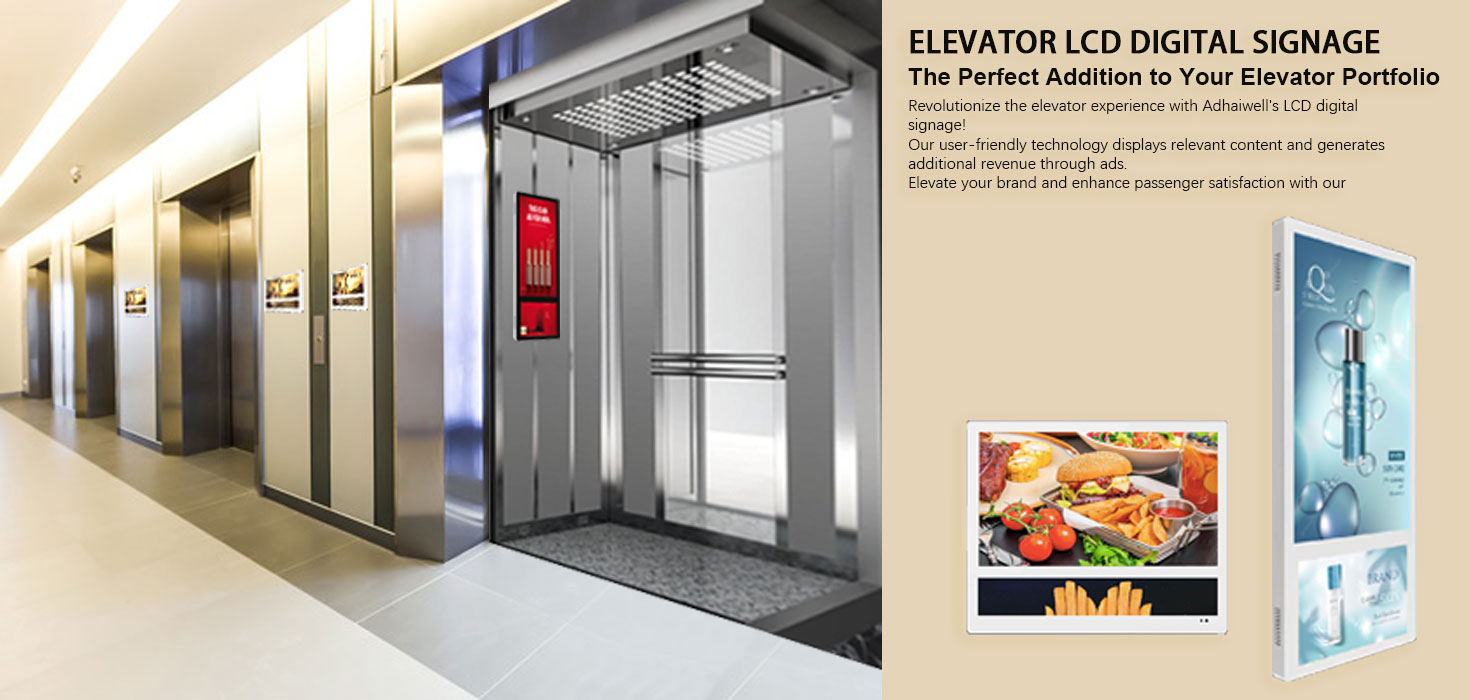 Visualizzazione dei media di segnaletica digitale LCD ascensore