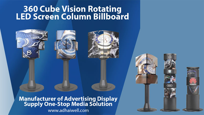 Potenzia il tuo business con il display LED rotante 360 ​​Cube Vision