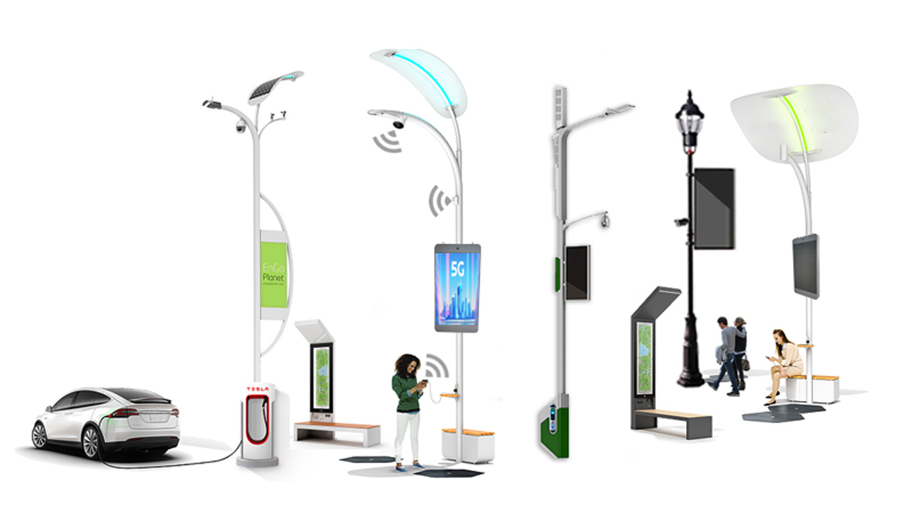 Intelligent-Street-Lighting-Pole-LED-Schermo