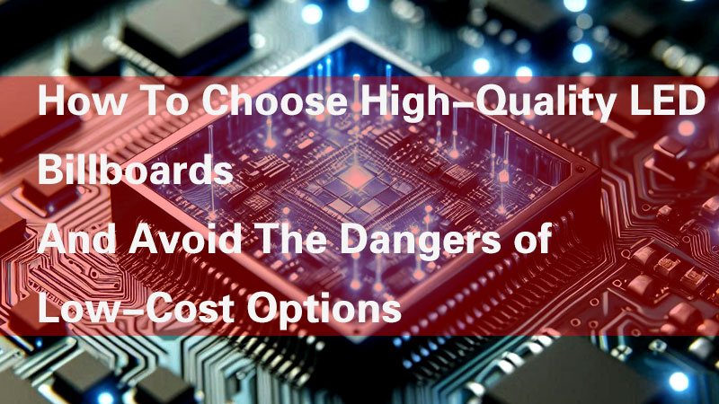 Come scegliere i cartelloni pubblicitari a LED di alta qualità ed evitare i pericoli delle opzioni a basso costo