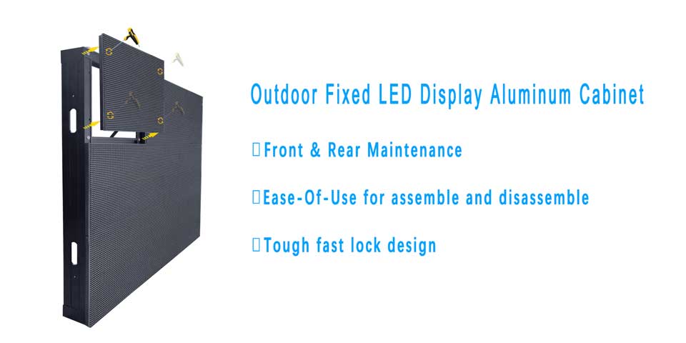 Armadietto in alluminio per esposizione a LED fisso esterno