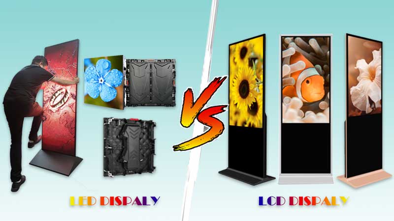 Display commerciale-Segnaletica digitale-Differenza tra display LCD e LED