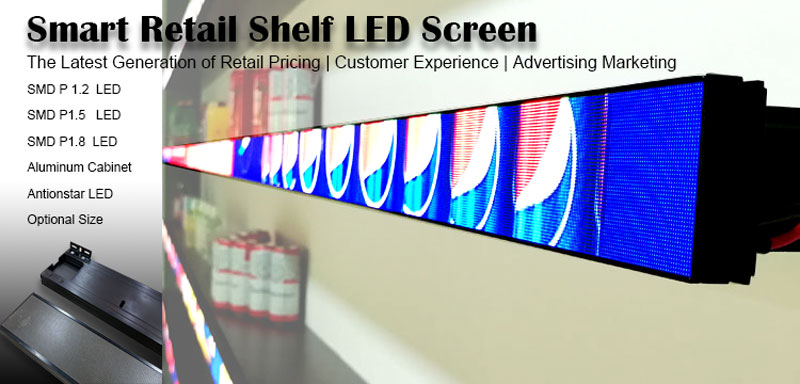 Display Digital LED sugli scaffali dei negozi al dettaglio