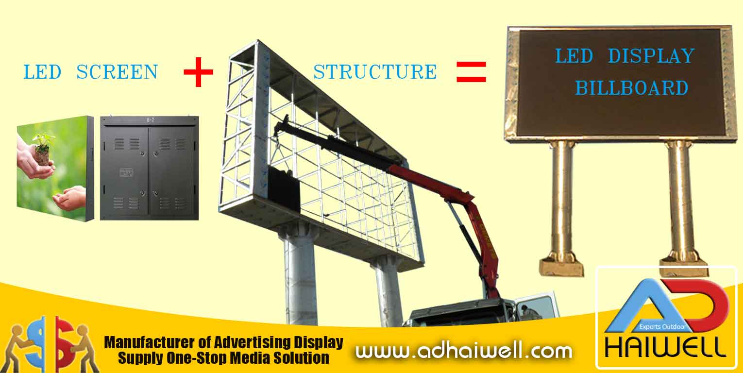 Struttura per cartelloni pubblicitari con display a LED 10mx5m