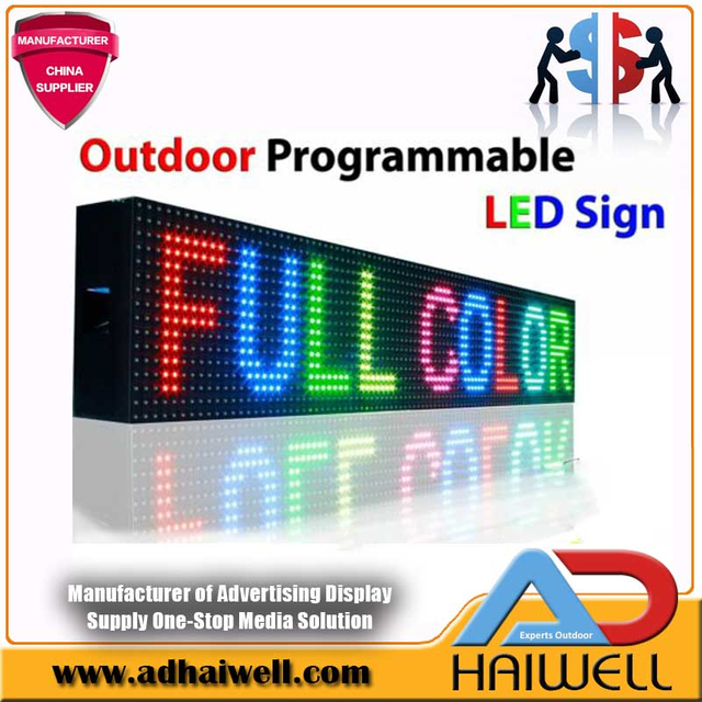 Segnaletica a LED programmabile con barra a colori per esterni