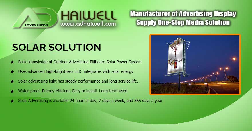 Soluzione solare per display pubblicitari esterni