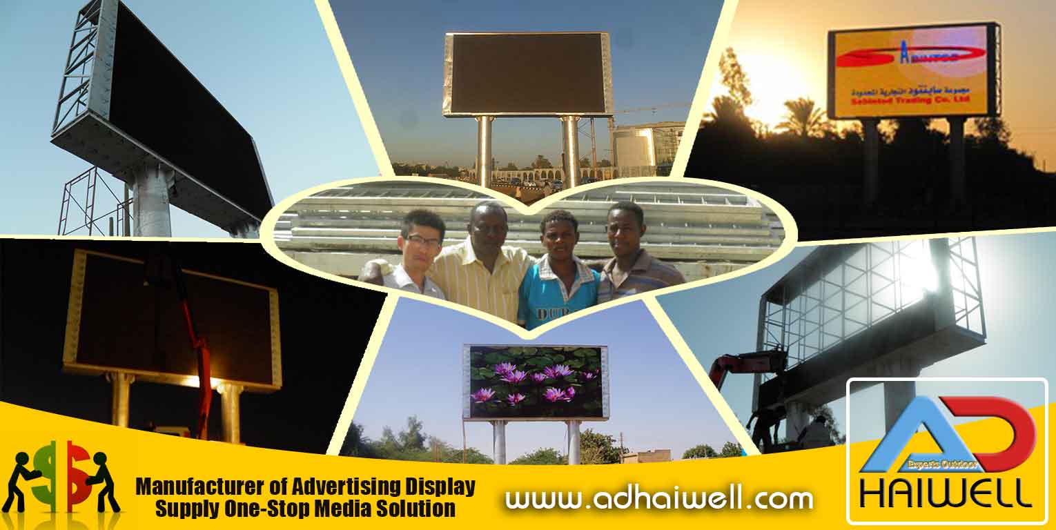 Cartellone pubblicitario con display a LED per esterni