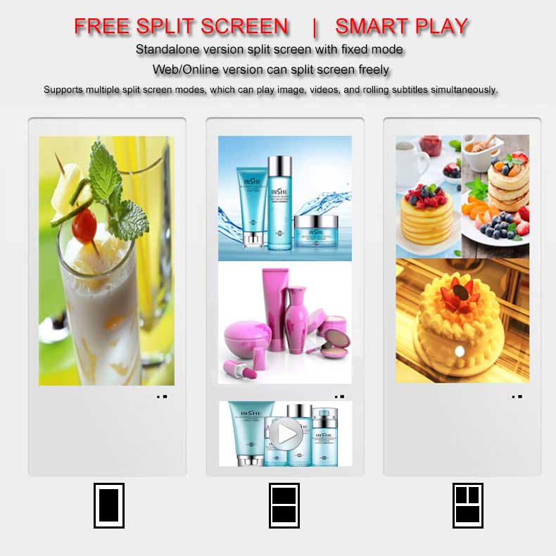 Display multimediale LCD ascensori a schermo diviso gratuito